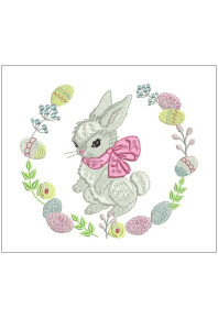 Dat067 - Easter bunny wreath